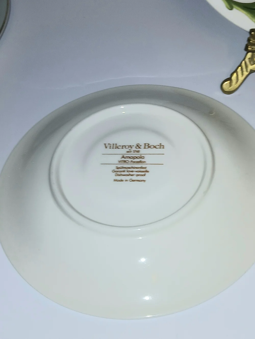 Set Of 3 Villeroy & Boch Amapola Floral Poppy Saucers (Discontinued)